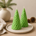 Christmas Tree Candle – top view – handmade soy wax