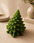 Christmas Tree Candle – detail close-up – soy wax, 3 sizes
