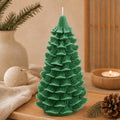 Christmas Tree Candle – side angle – soy wax, 3 sizes