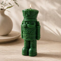 Nutcracker gift candle - holiday shelf display