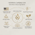 Scandinavian Christmas tree candle – lit view – soy wax holiday candle