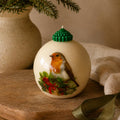 Large glass ornament candle – gift box packaging – soy wax