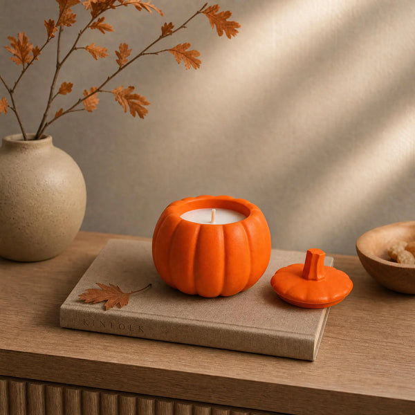 Pumpkin Spice Soy Candle in Ceramic Pumpkin Jar
