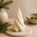 Spiral Christmas tree candle – mantel display – soy wax candle