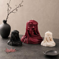 Veiled Death Candle – gothic skull sculptural soy wax