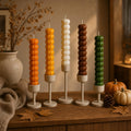 Pumpkin Candle Taper – detail view of the hand-poured soy wax taper
