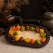 Fall Dough Bowl Candle, Handmade Soy Wax Wooden Bowl Candle