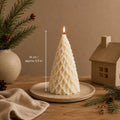 Christmas Tree Candle – in a holiday display – handmade soy wax