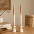 Ombre Taper Candles Set of 2 – lit on dinner table