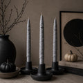 Mummy Taper Candle – lit on Halloween table