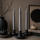Mummy Taper Candle – lit on Halloween table