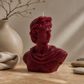 Large Greek Apollo Candle, Greek Soy Wax Sculpture, Classical Statue Decor