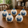 Glass bauble soy ornament candle – tablescape styling