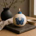 Glass bauble soy ornament candle – holiday gift box packaging