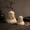 Veiled Death Candle, Veiled Skull Gothic Candle Decor, Dark Academia Candle