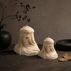 Veiled Death Candle, Veiled Skull Gothic Candle Decor, Dark Academia Candle