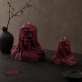 Veiled Death Candle – dark academia detail view