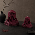 Veiled Death Candle – dark academia detail view