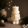 Nutcracker Candle – front view holiday table centerpiece