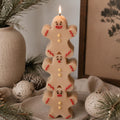 Gingerbread Man Candle – color options White Brown Beige