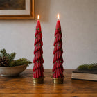 Christmas Tree Taper Candles Set of 2 – hand-poured soy wax Christmas decor – view 6