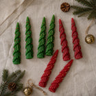 Christmas Tree Taper Candles Set of 2 – hand-poured soy wax Christmas decor – view 3