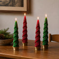 Christmas Tree Taper Candles Set of 2 – Sculptural Candles