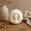 Skeleton Pumpkin Candle
