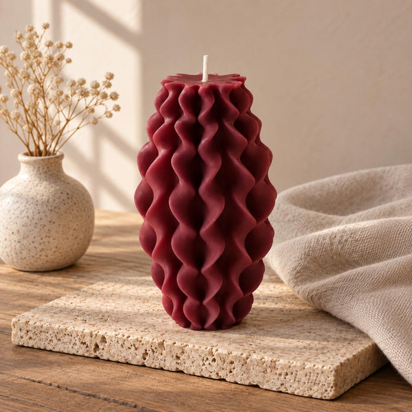 Wavy Pillar Candle – Pillar Candles