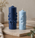 Romantic Floral Pillar Candle – view 2