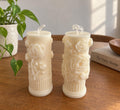 Rose Pillar Candle Set of 2 – view 3