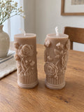 Rose Pillar Candle Set of 2 – view 5