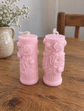 Rose Pillar Candle Set of 2 – view 6