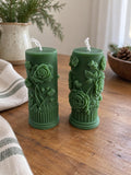 Rose Pillar Candle Set of 2 – view 2