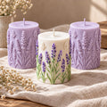 Lavender Botanical Pillar Candle – view 4