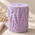 Lavender Botanical Pillar Candle – view 2