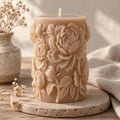 Peony Floral Pillar Candle – view 4