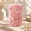 Peony Floral Pillar Candle
