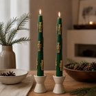Nutcracker Christmas taper candles set of 2 – red and gold soy wax dinner candles – view 3