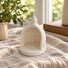 Architectural tealight holder with cathedral dome – eco resin ceramic decor – view 2