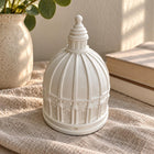 Architectural tealight holder with cathedral dome – eco resin ceramic decor – view 3