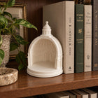Architectural tealight holder with cathedral dome – eco resin ceramic decor – view 5