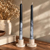 Marbled Taper Candles Set of 2 – Black & White Dinner Candles