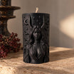 Gothic Witch Pillar Candle – Horned Goddess Soy Candle