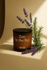 luxury soy wax candle with rosemary, neroli and lavender for mindfulness