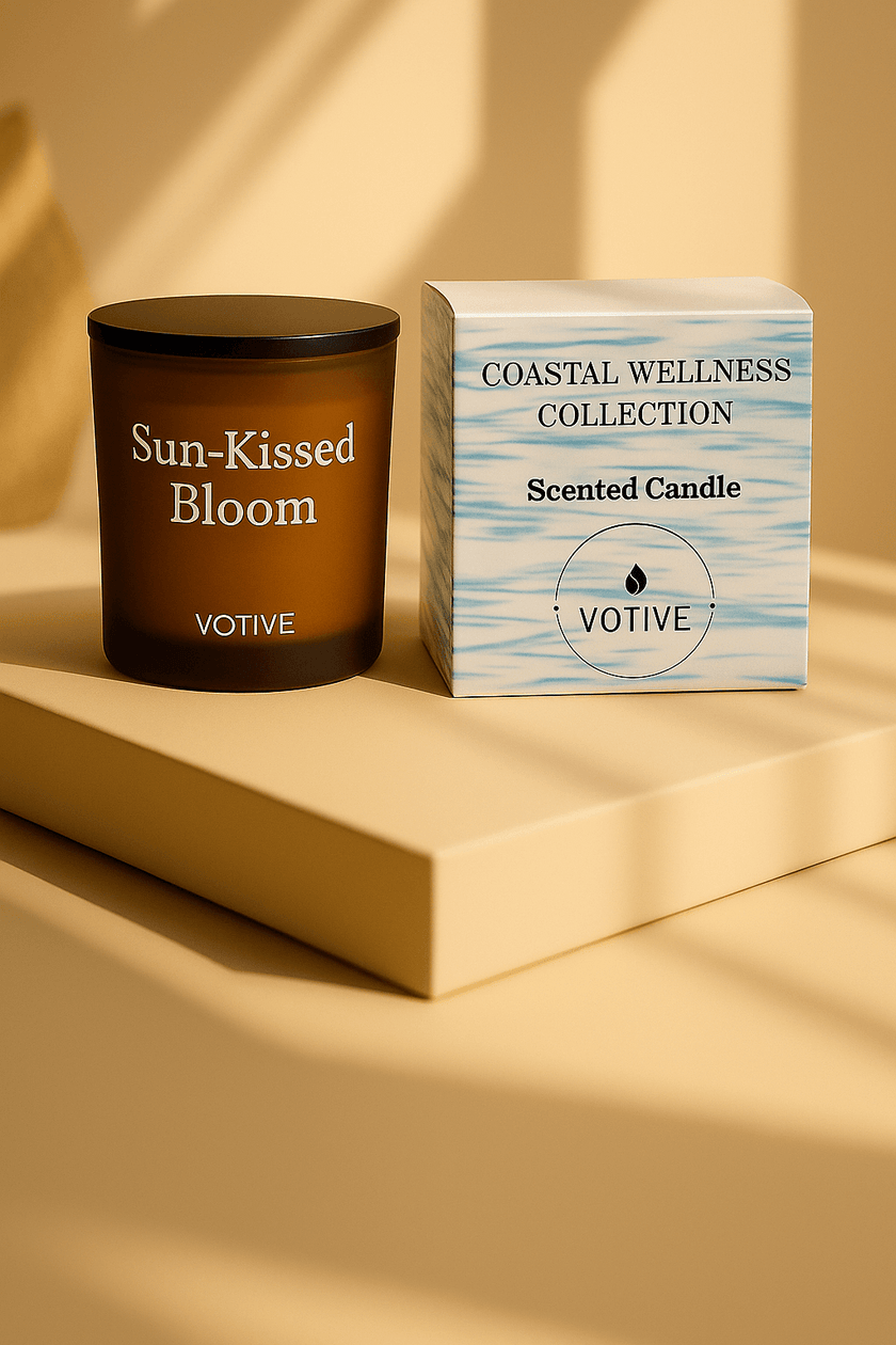 natural soy candle safe for pets with light musk and exotic florals
