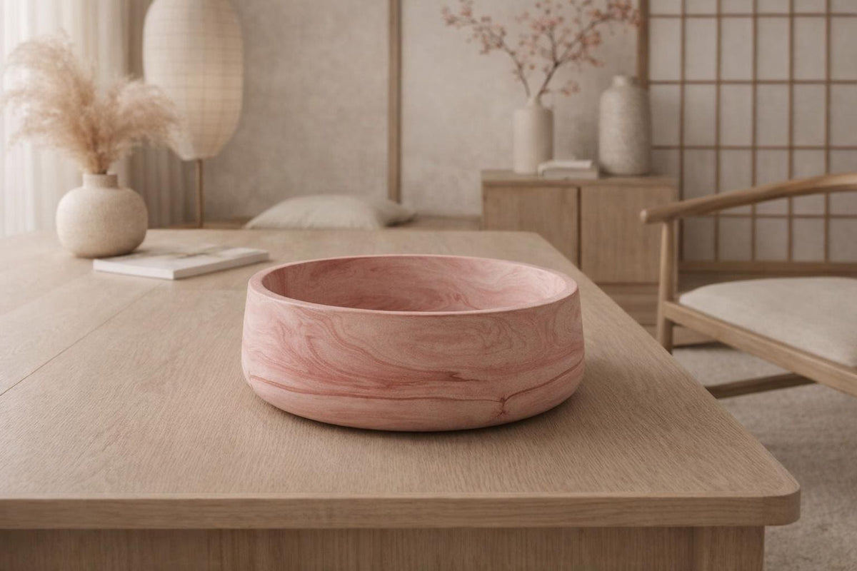 Marbled Ceramic Resin Bowl – Handmade Decorative Centerpiece Dish