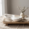 Marbled Eco Resin Wavy Bowl – Handmade Decorative Centerpiec – lifestyle view