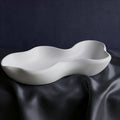 Marbled Eco Resin Wavy Bowl – Handmade Decorative Centerpiec – unlit display