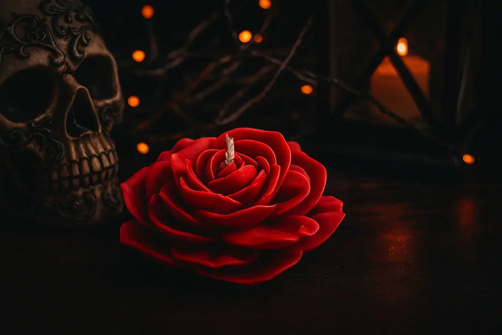 Halloween Black Rose Soy Candle – 2.1 oz Eco-Friendly Dec soy wax candle
